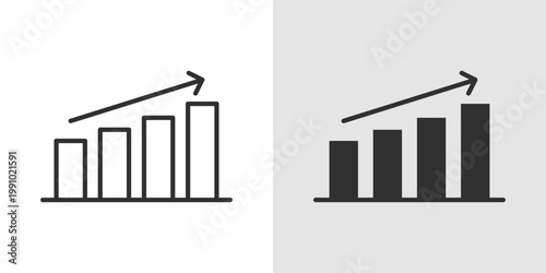 Growth Chart Icon representing progress tracking, improvement, and performance analysis.