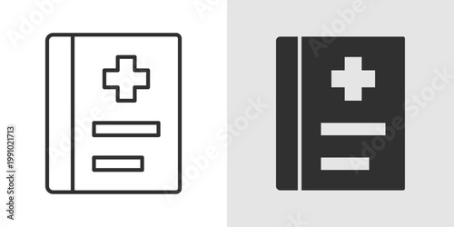 Health Passport Icon representing medical records, vaccination status, and travel health documentation.