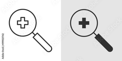 Medical Research Icon representing scientific study, healthcare innovation, and clinical discovery.