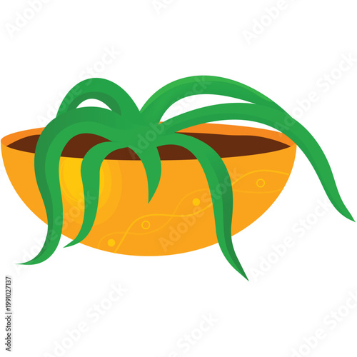 Aloe vera flower plant vector isolated icon