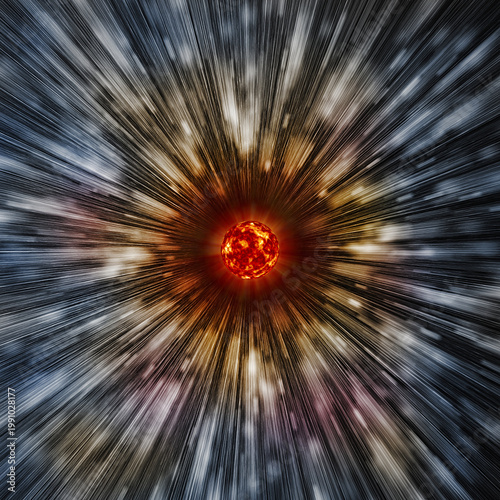 Illustration of sun like star. Clipart, icon, object, shape, symbol, etc. Design elements for websites and other graphics.