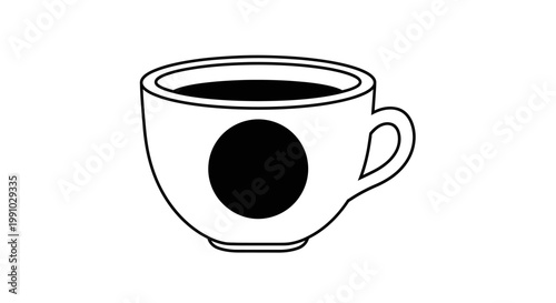 An illustration shows a cup filled with dark liquid on table indoors.