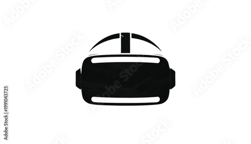 Headset icon representing virtual reality technology illustrates an immersive gaming and training device used for digital simulation, educational software, and modern interactive entertainment.