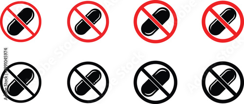 Prohibition signs no shoes allowed visual representation of footwear restriction