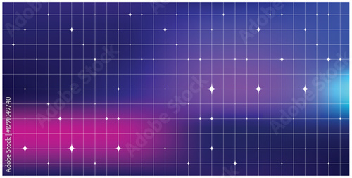 A vibrant starry night sky with purple and pink hues.