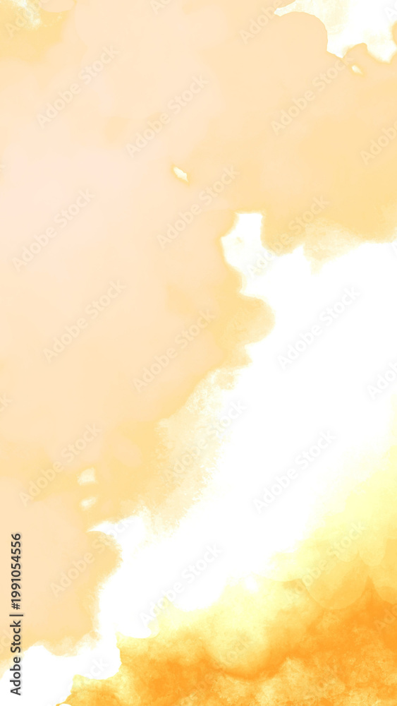 Obraz premium Warm orange watercolor abstract background soft gradient texture