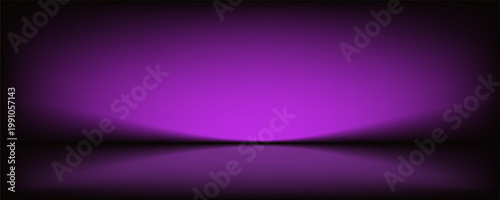 Abstract gradient podium background. Violet, purple and lilac empty 3d studio backdrop. Clean scene for product presentation mockup template. Vector illustration.