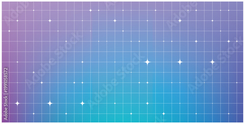 Gradient background with sparkles and stars.