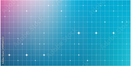 Gradient background with sparkling stars.
