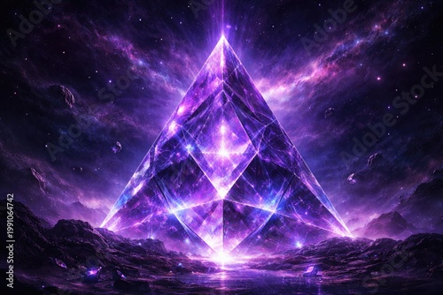 cosmic pyramid shaped cryst...