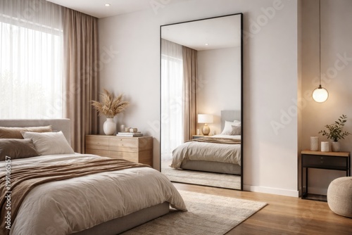 Well illuminated bedroom sh...