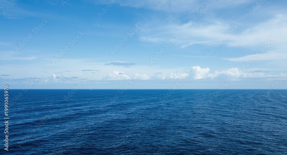 Obraz premium Vast soothing ocean and sky horizon scene