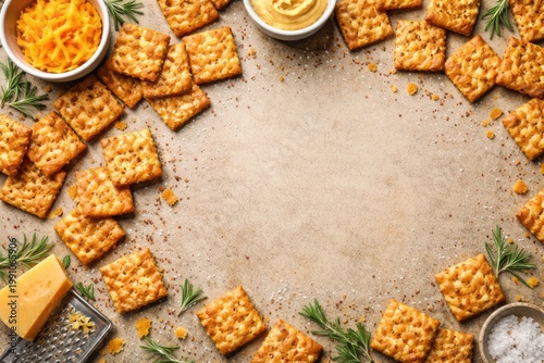 Flat lay of freshly baked c...
