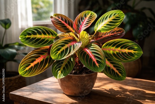 Exotic maranta houseplant w...