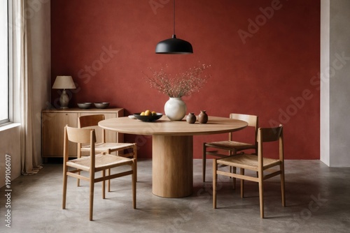 Scandinavian dining room wi...