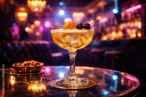 Retro style cocktail drink ...