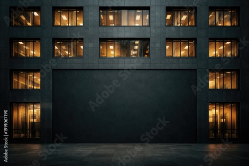 Modern city building facade...