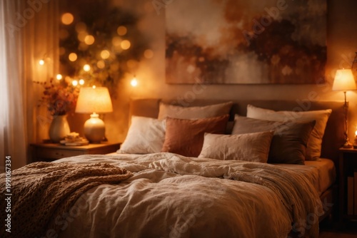 Cozy bedroom decor featurin...