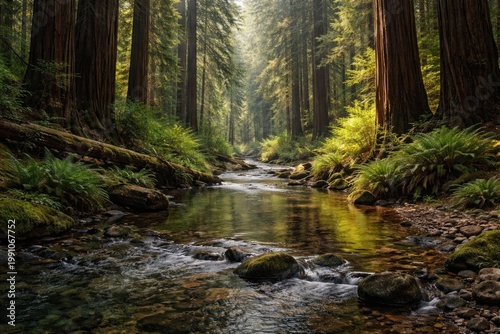 Calm stream meandering thro...