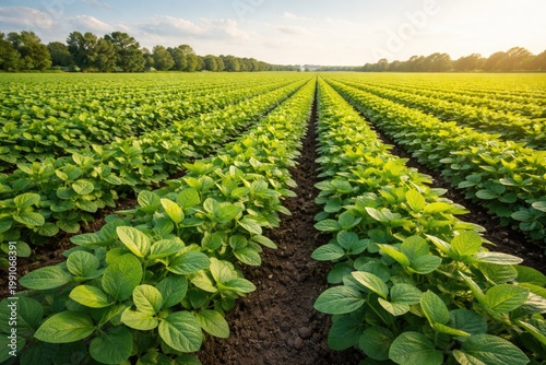 Lush soybean crop flourishi...