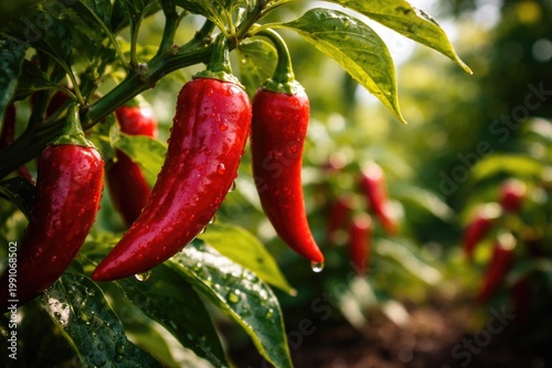 Macro shot of ripe red hot ...