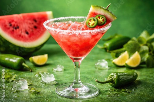 Refreshing watermelon cockt...