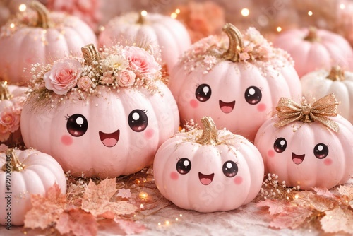 Creative pink pumpkin decor...