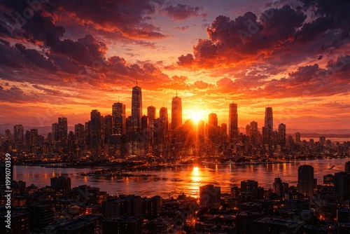 animated sunset view showca...