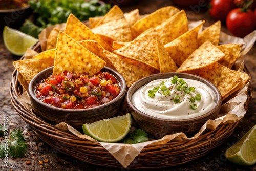 Delicious tortilla chips se...