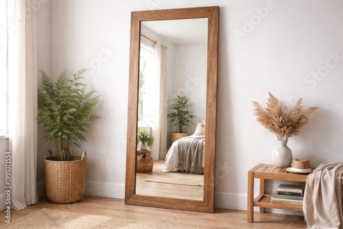 Wooden framed full length m...