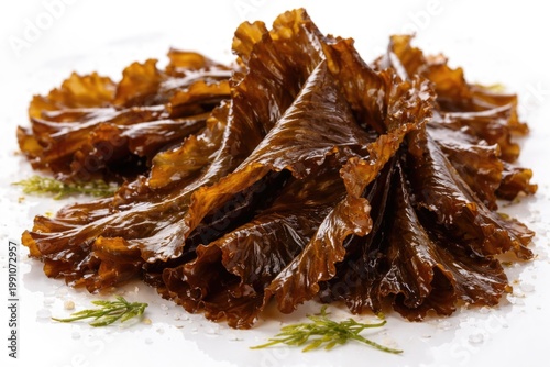 Fresh seaweed with rich bro...