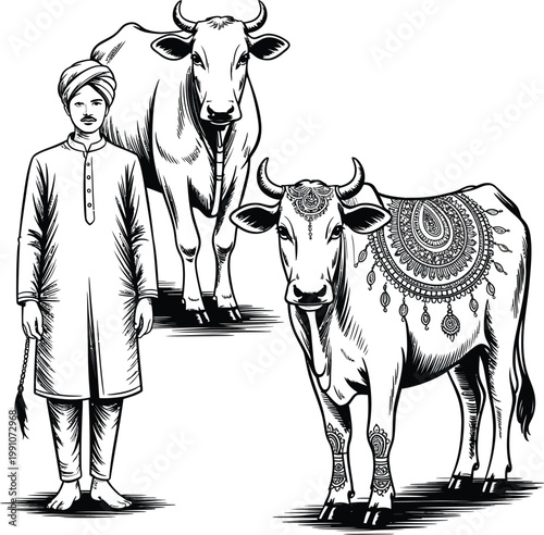 Muslim Man Performing Prayer Silhouettes