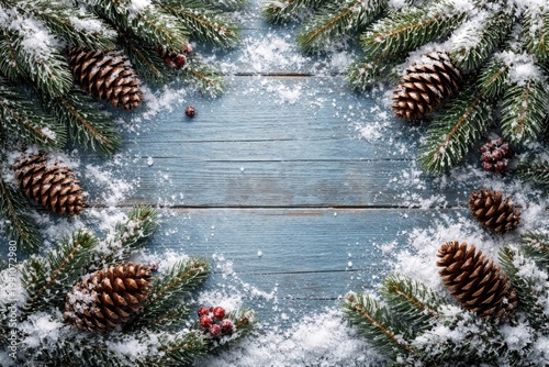 Festive winter scene showin...
