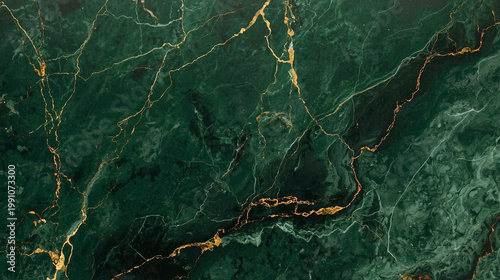 Luxurious dark green marble texture with elegant gold veins, high resolution aesthetic stone background. Perfect for premium interior design, modern web UI projects, luxury branding, or digital
