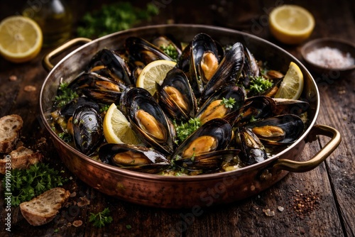 Fresh mussels cooked with l...