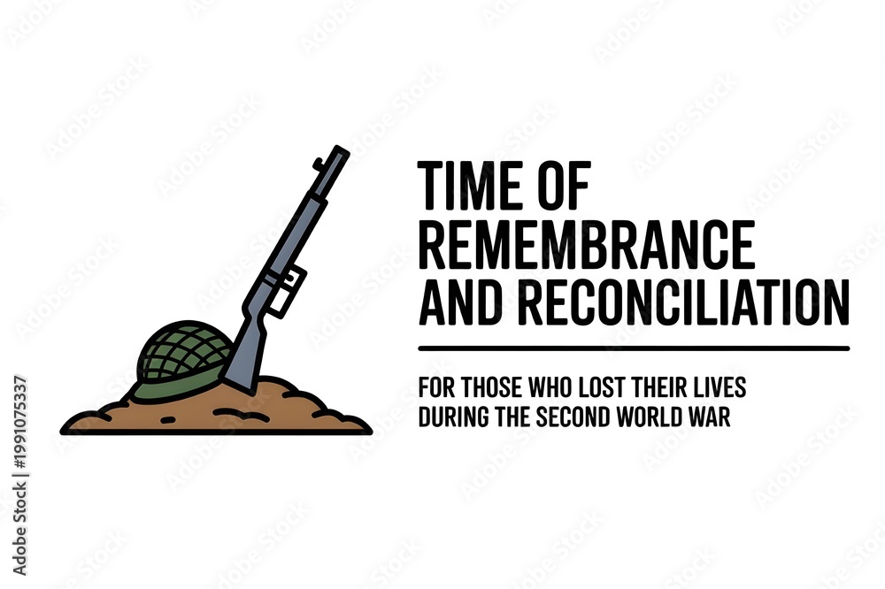 Fototapeta premium Time of Remembrance and Reconciliation – WWII Tribute