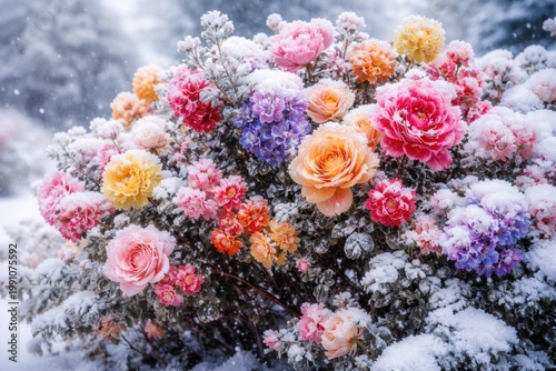 A vibrant winter floral dis...