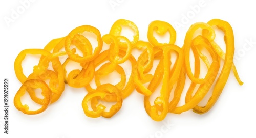 Isolated yellow pepper slic...