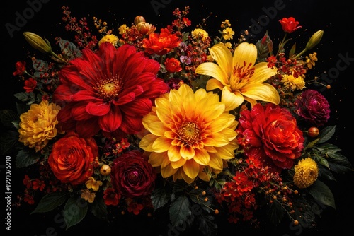 Colorful floral composition...