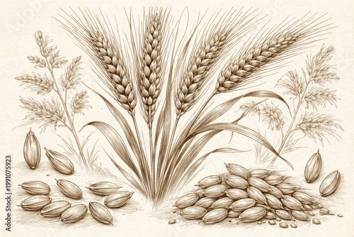 Detailed outline of barley ...