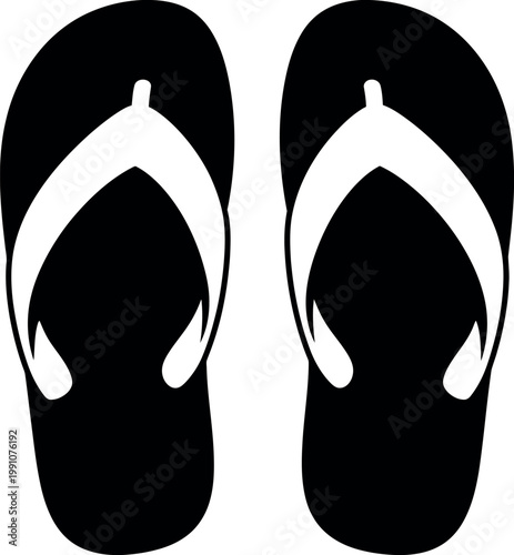 Black flip flops
