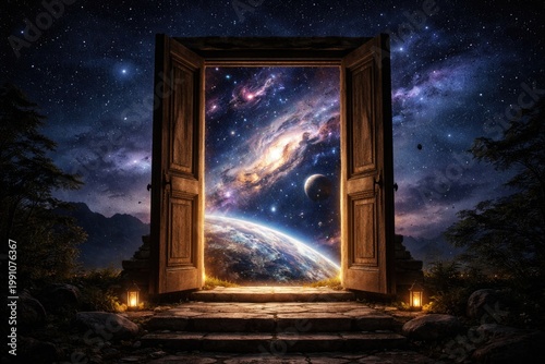 A cosmic scene viewed throu...