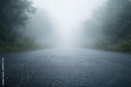 Misty outdoor background wi...
