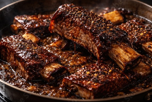 Tender beef ribs simmered i...