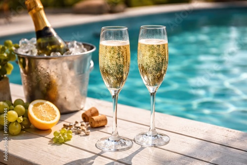 Bubbly prosecco served on w...