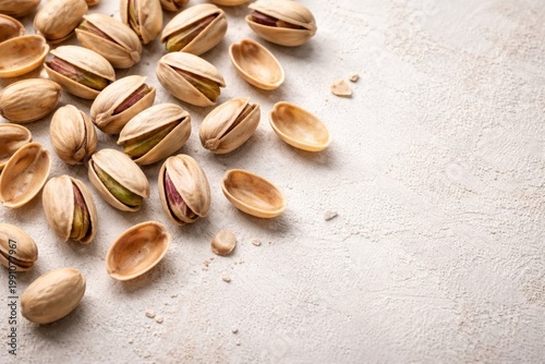 Close up of pistachio nuts ...