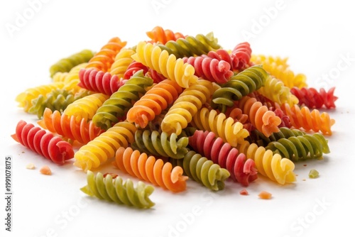 Colorful twisted fusilli pa...