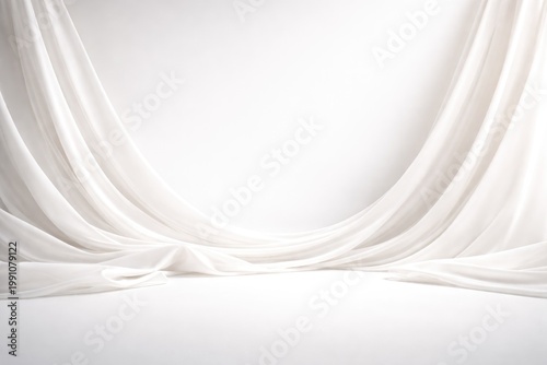 Minimalist white studio bac...