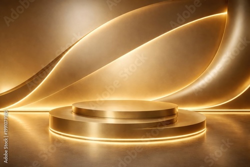 Minimalist decorated golden...