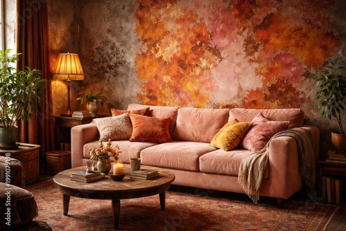 Cozy vintage living area wi...